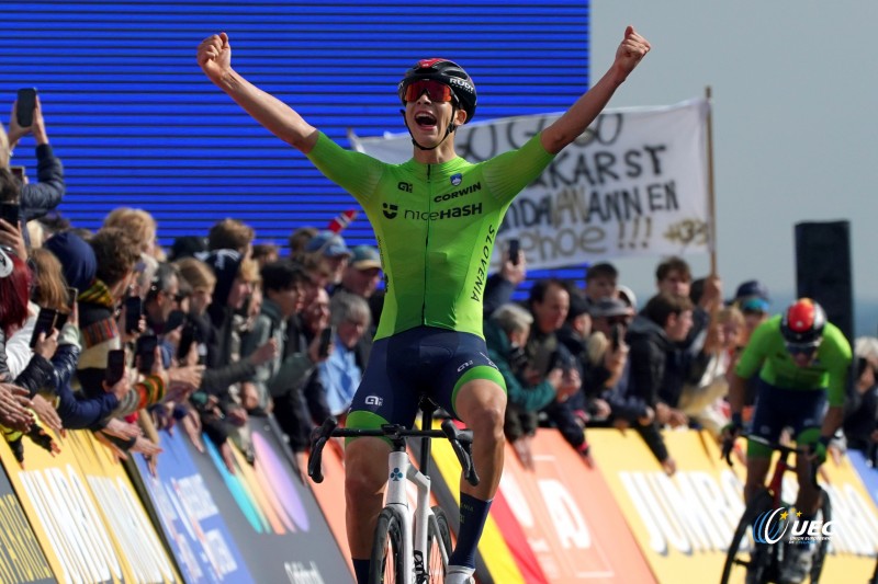 2023 UEC Road European Championships - Drenthe - Junior Men's Road Race - Drijber - Col Du VAM 111 km - 23/09/2023 - Anze Ravbar (Slovenia) - photo Massimo Fulgenzi/SprintCyclingAgency?2023